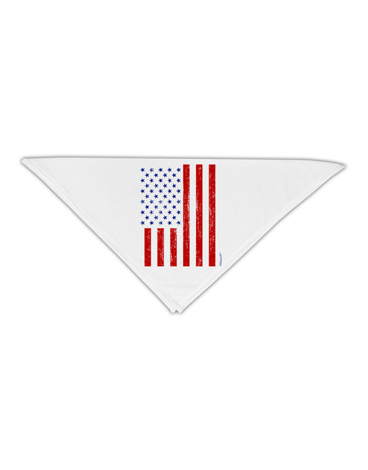 Red and Blue Stamp Style American Flag - Distressed Adult 19" Square Bandana by TooLoud-Square Bandanas-TooLoud-White-One-Size-Adult-Davson Sales