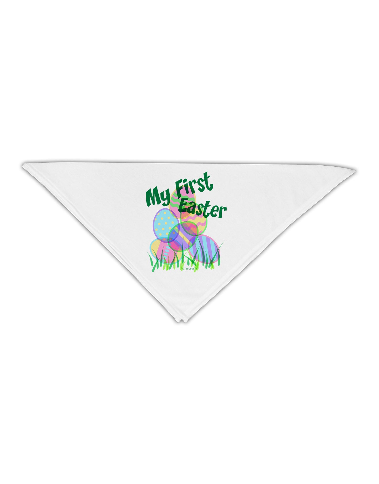 My First Easter Gel Look Print Adult 19" Square Bandana-Square Bandanas-TooLoud-White-One-Size-Adult-Davson Sales