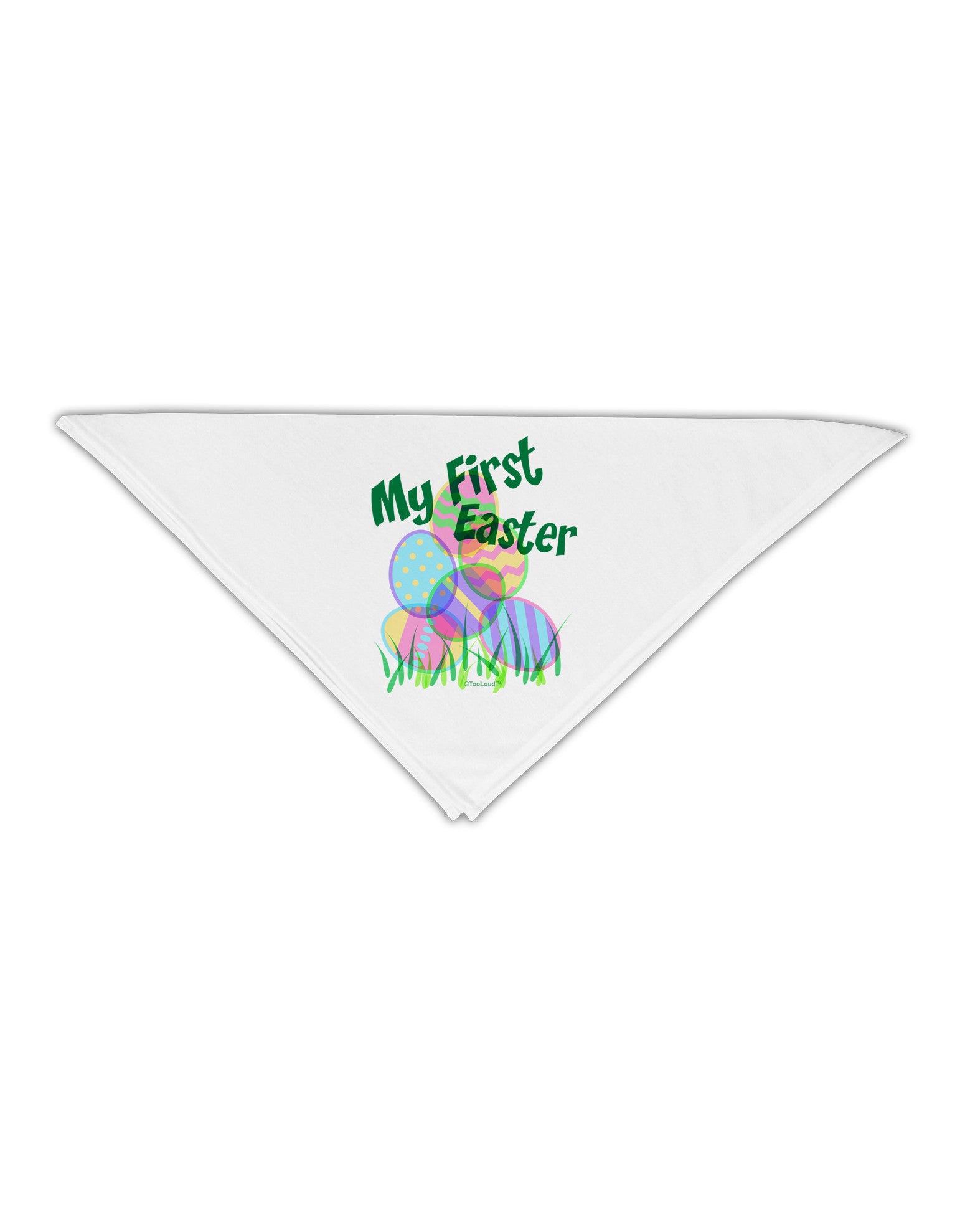 My First Easter Gel Look Print Adult 19" Square Bandana-Square Bandanas-TooLoud-White-One-Size-Adult-Davson Sales