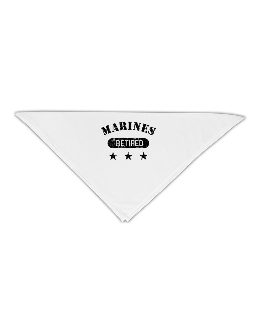 Retired Marines Adult 19&#x22; Square Bandana-Square Bandanas-TooLoud-White-One-Size-Adult-Davson Sales