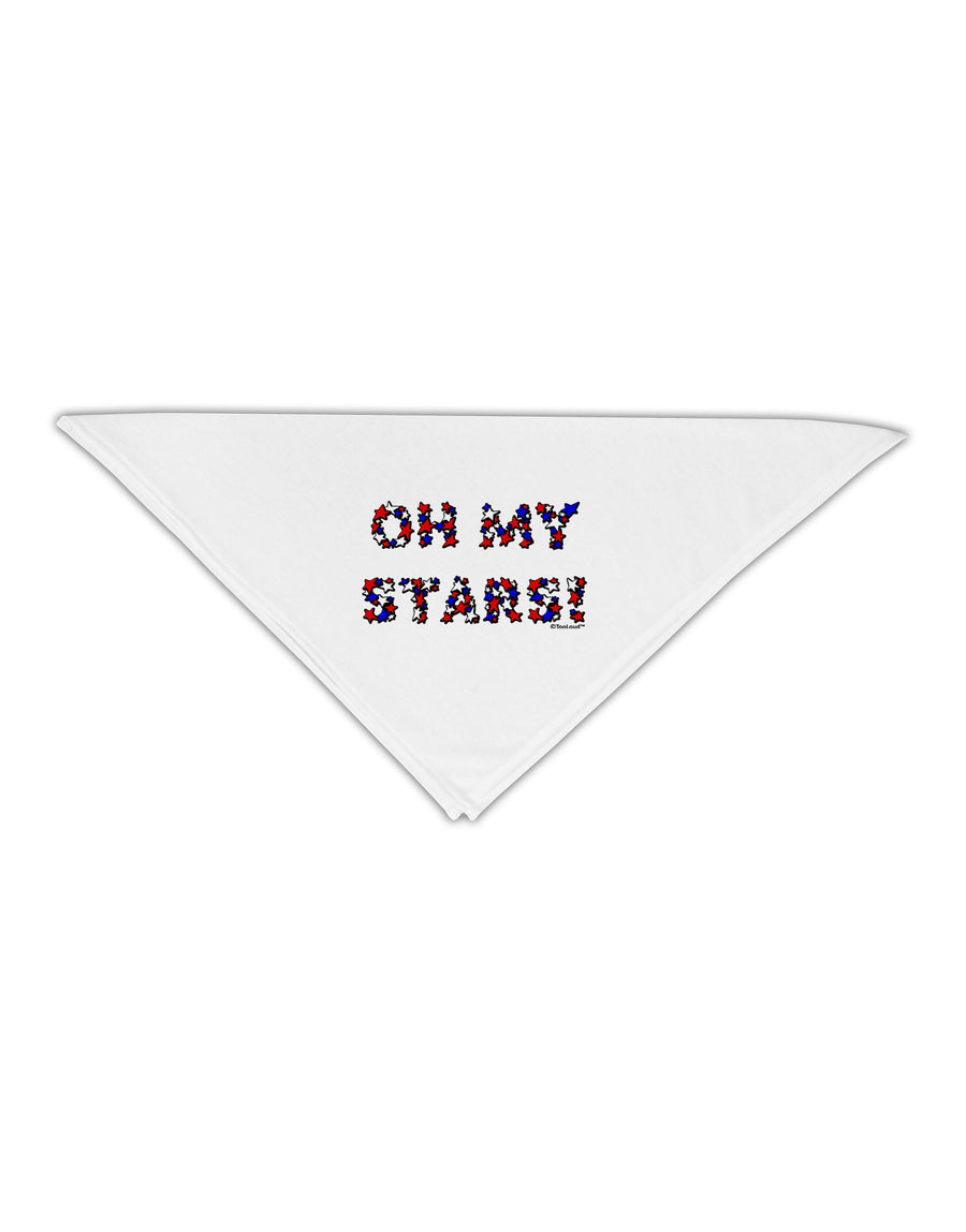 Oh My Stars Patriotic Design Adult 19&#x22; Square Bandana by TooLoud-Square Bandanas-TooLoud-White-One-Size-Adult-Davson Sales