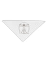 TooLoud Vitruvian Man Drawing Adult 19&#x22; Square Bandana-Square Bandanas-TooLoud-White-One-Size-Adult-Davson Sales