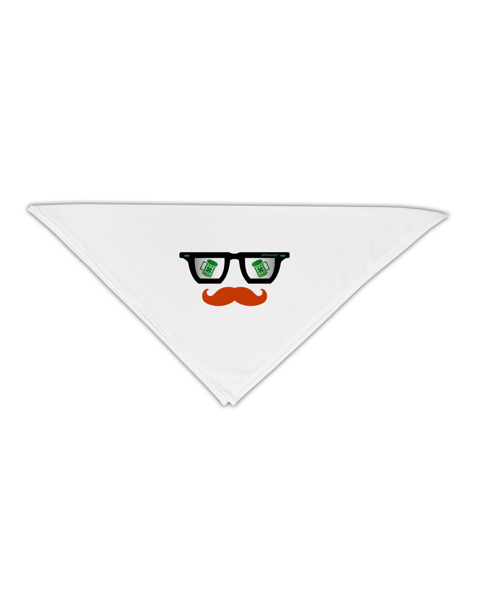 St. Patrick's Day Beer Glasses Design Adult 19" Square Bandana by TooLoud-Square Bandanas-TooLoud-White-One-Size-Adult-Davson Sales