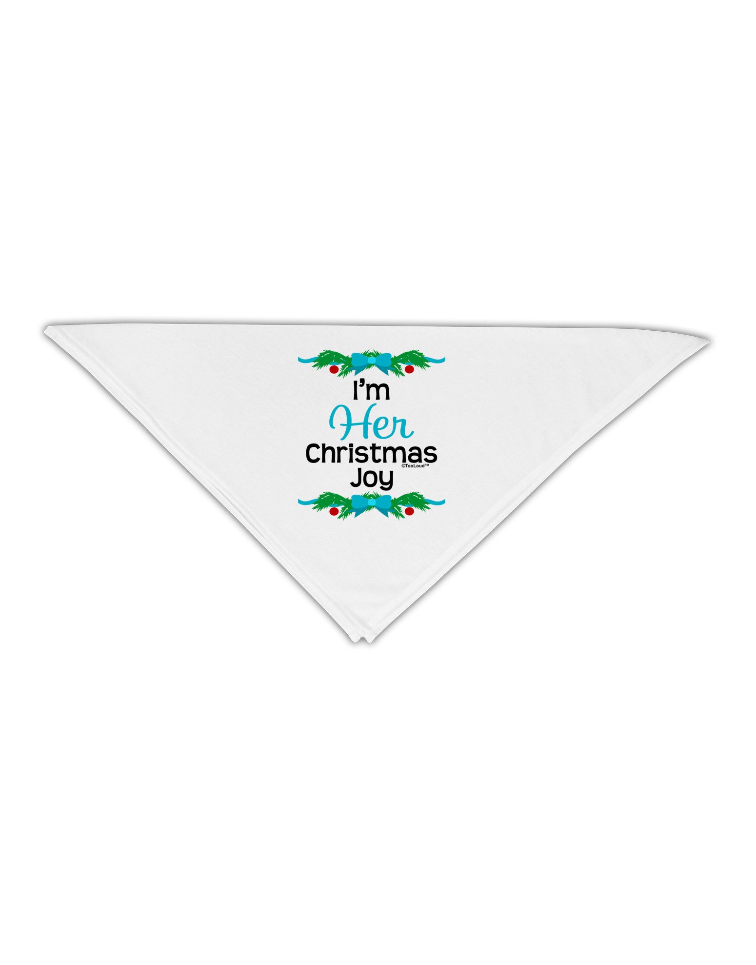Her Christmas Joy Matching His & Hers Adult 19&#x22; Square Bandana-Square Bandanas-TooLoud-White-One-Size-Adult-Davson Sales