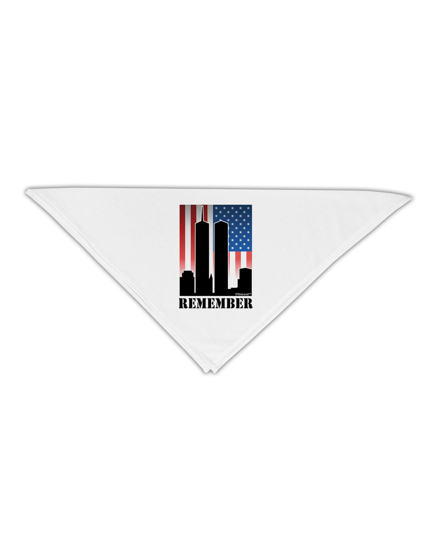 TooLoud Twin Towers Remember Adult 19&#x22; Square Bandana-Square Bandanas-TooLoud-White-One-Size-Adult-Davson Sales