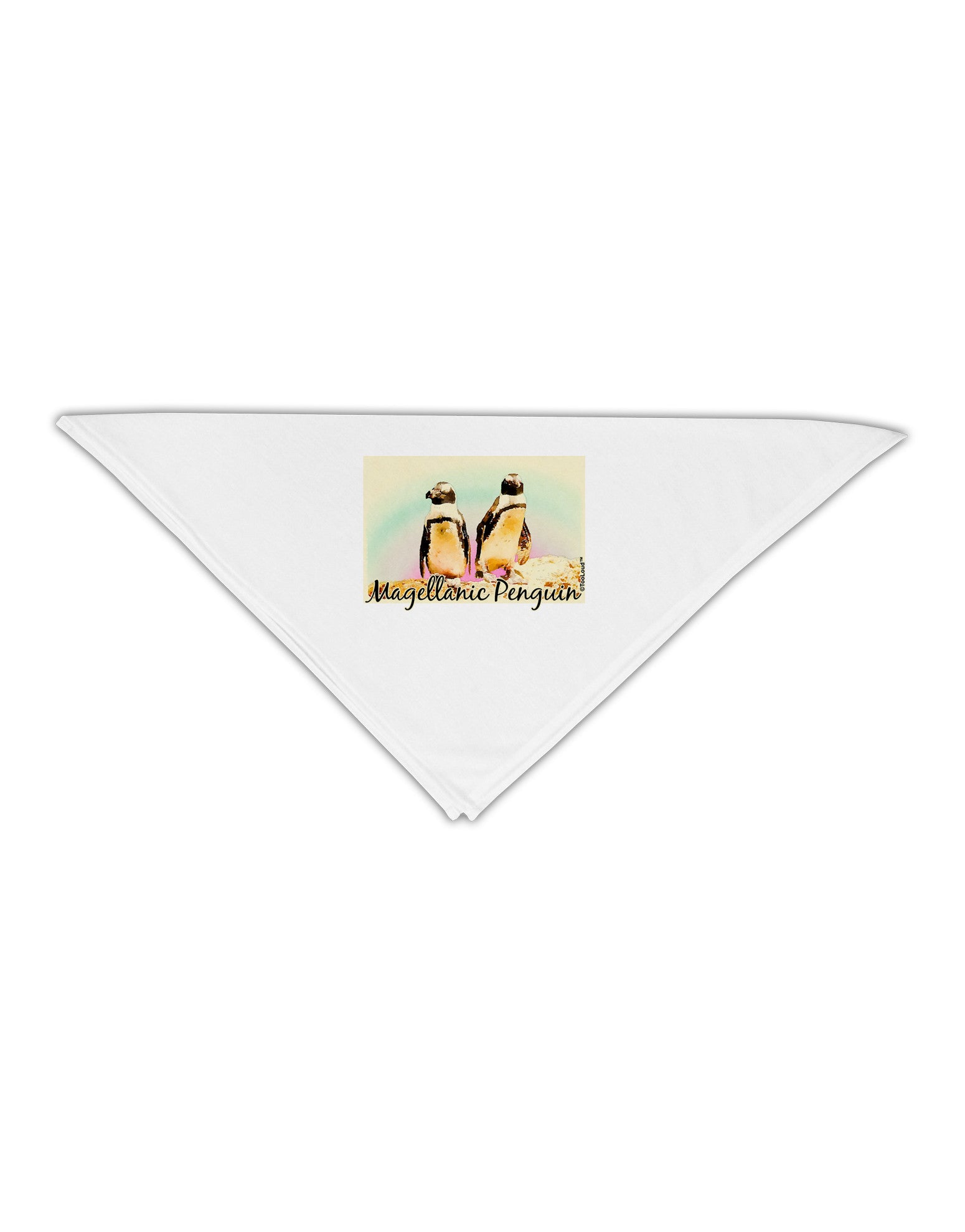Magellanic Penguin Text Adult 19&#x22; Square Bandana-Square Bandanas-TooLoud-White-One-Size-Adult-Davson Sales