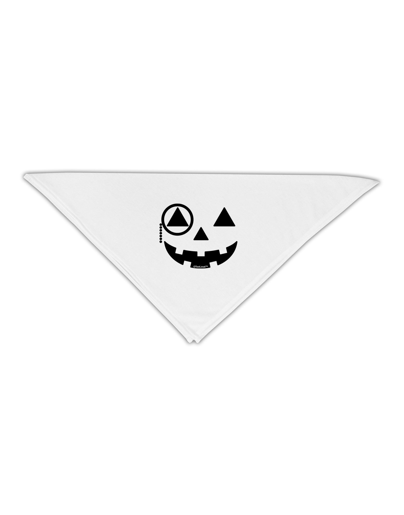 Monocle Jack-o-Lantern B-W Adult 19" Square Bandana-Square Bandanas-TooLoud-White-One-Size-Adult-Davson Sales