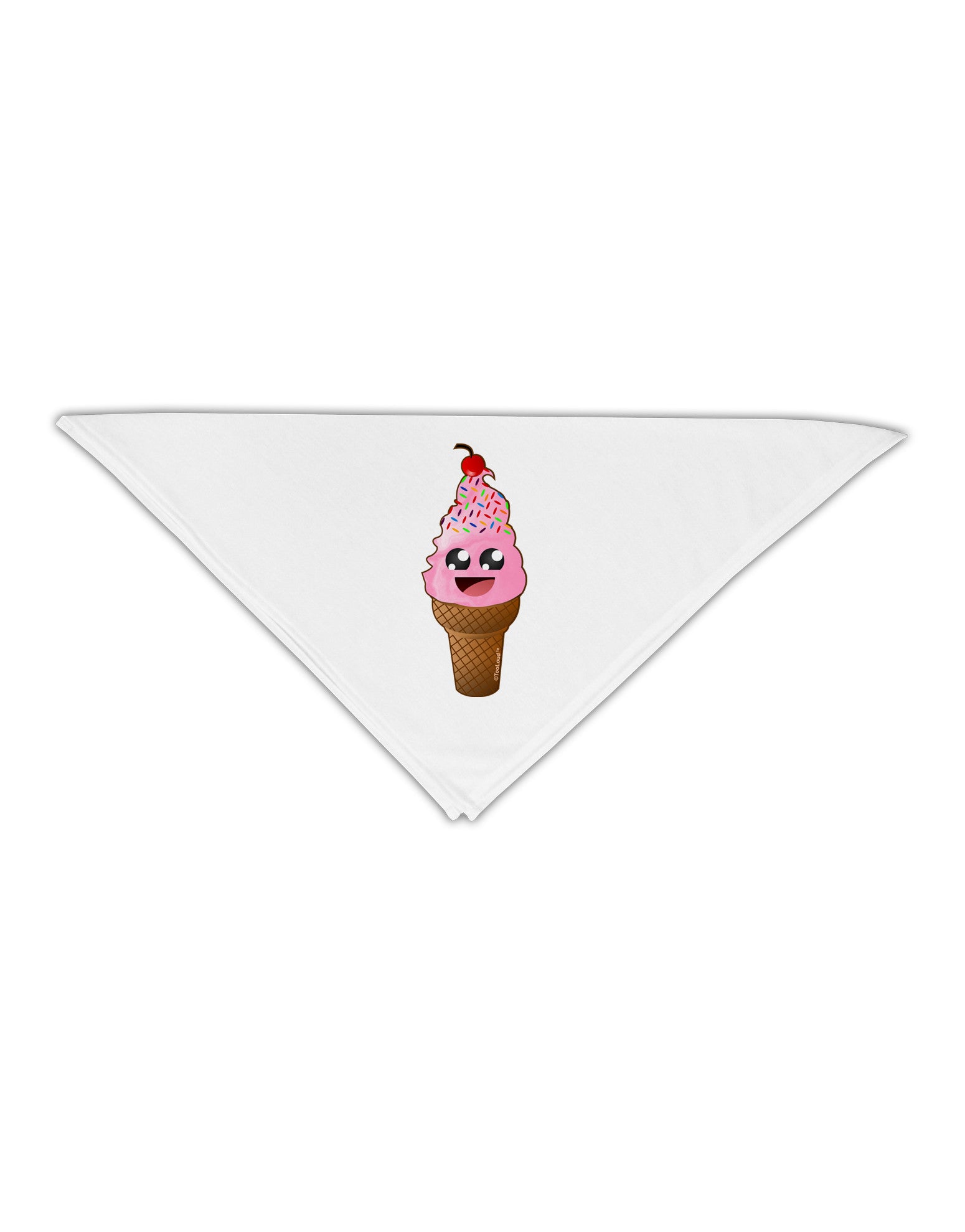Cute Ice Cream Cone Adult 19&#x22; Square Bandana-Square Bandanas-TooLoud-White-One-Size-Adult-Davson Sales