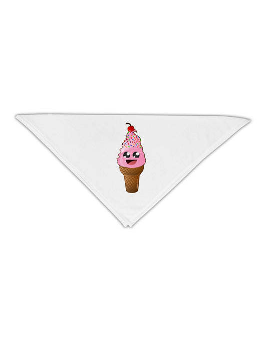 Cute Ice Cream Cone Adult 19&#x22; Square Bandana-Square Bandanas-TooLoud-White-One-Size-Adult-Davson Sales