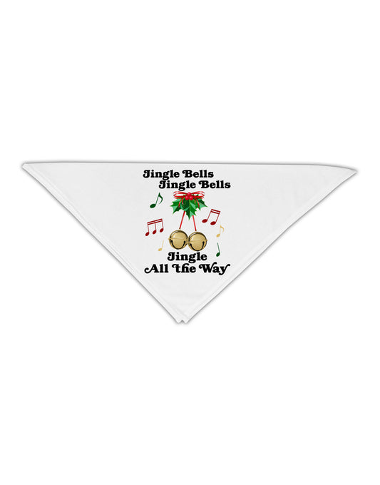 Jingle Bells All the way Adult 19&#x22; Square Bandana-Square Bandanas-TooLoud-White-One-Size-Adult-Davson Sales