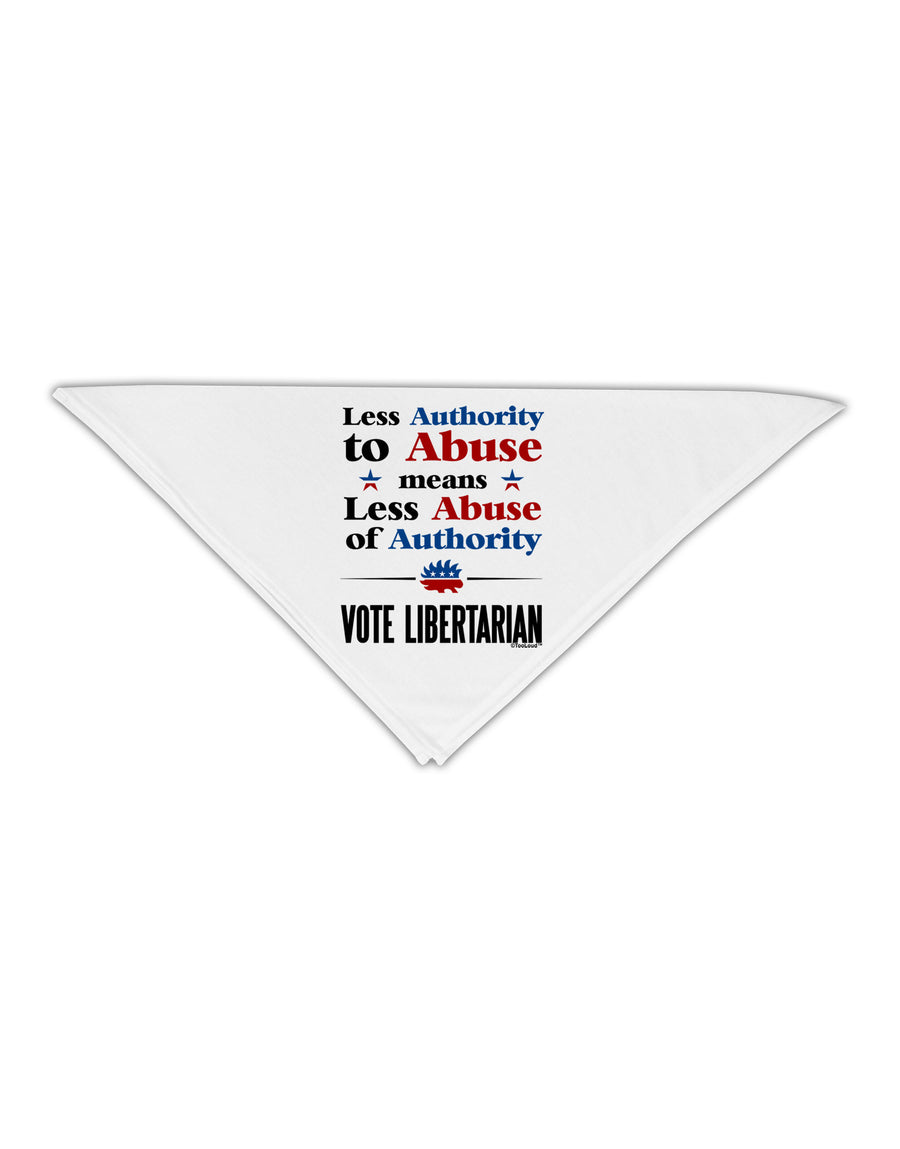 Libertarian Against Authority Abuse Adult 19&#x22; Square Bandana-Square Bandanas-TooLoud-White-One-Size-Adult-Davson Sales