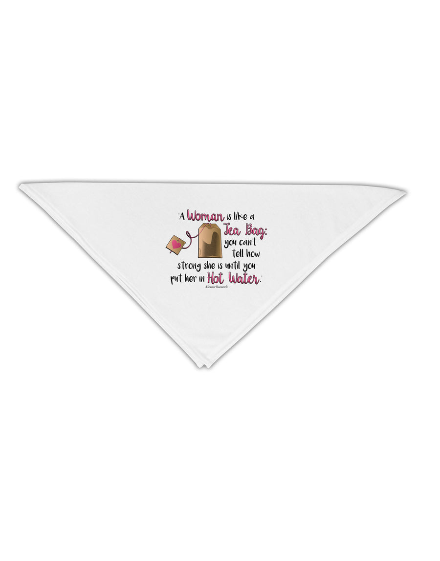 Woman Like A Tea Bag Eleanor R Adult 19&#x22; Square Bandana-Square Bandanas-TooLoud-White-One-Size-Adult-Davson Sales