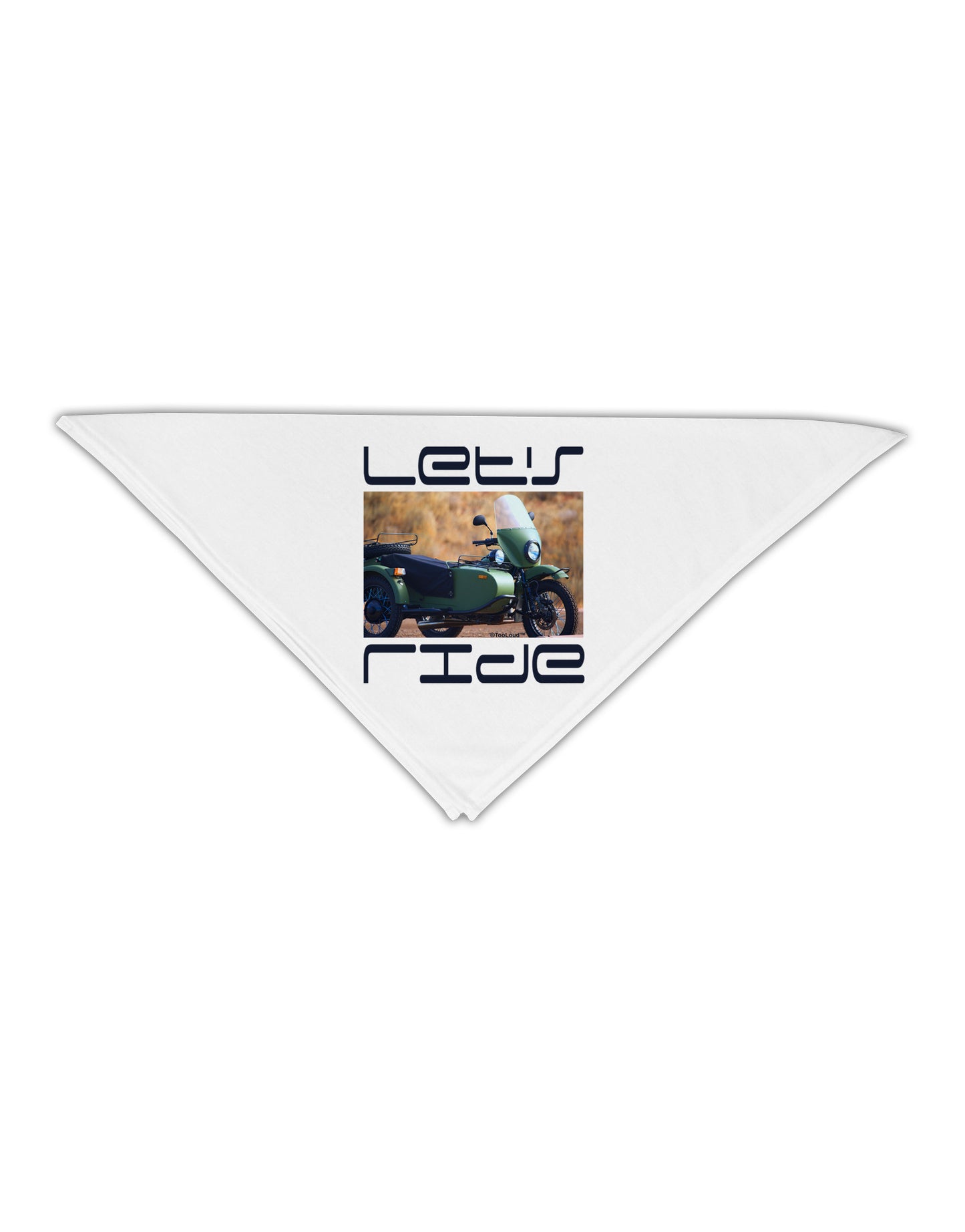 Lets Ride Sidecar Motorcycle Adult 19&#x22; Square Bandana-Square Bandanas-TooLoud-White-One-Size-Adult-Davson Sales