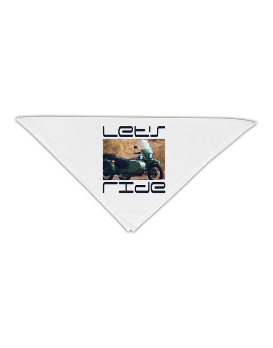 Lets Ride Sidecar Motorcycle Adult 19&#x22; Square Bandana-Square Bandanas-TooLoud-White-One-Size-Adult-Davson Sales