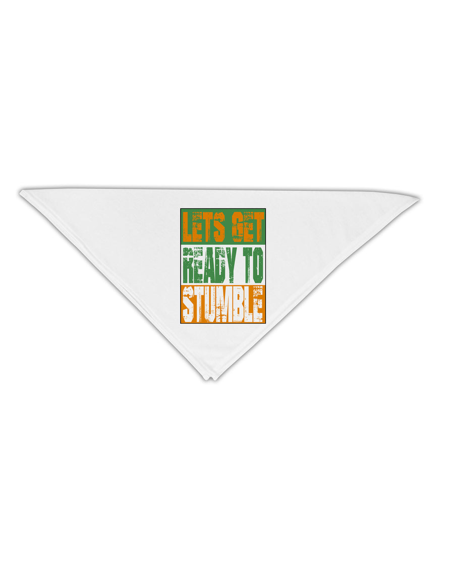 Lets Get Ready To Stumble Adult 19&#x22; Square Bandana by TooLoud-Square Bandanas-TooLoud-White-One-Size-Adult-Davson Sales