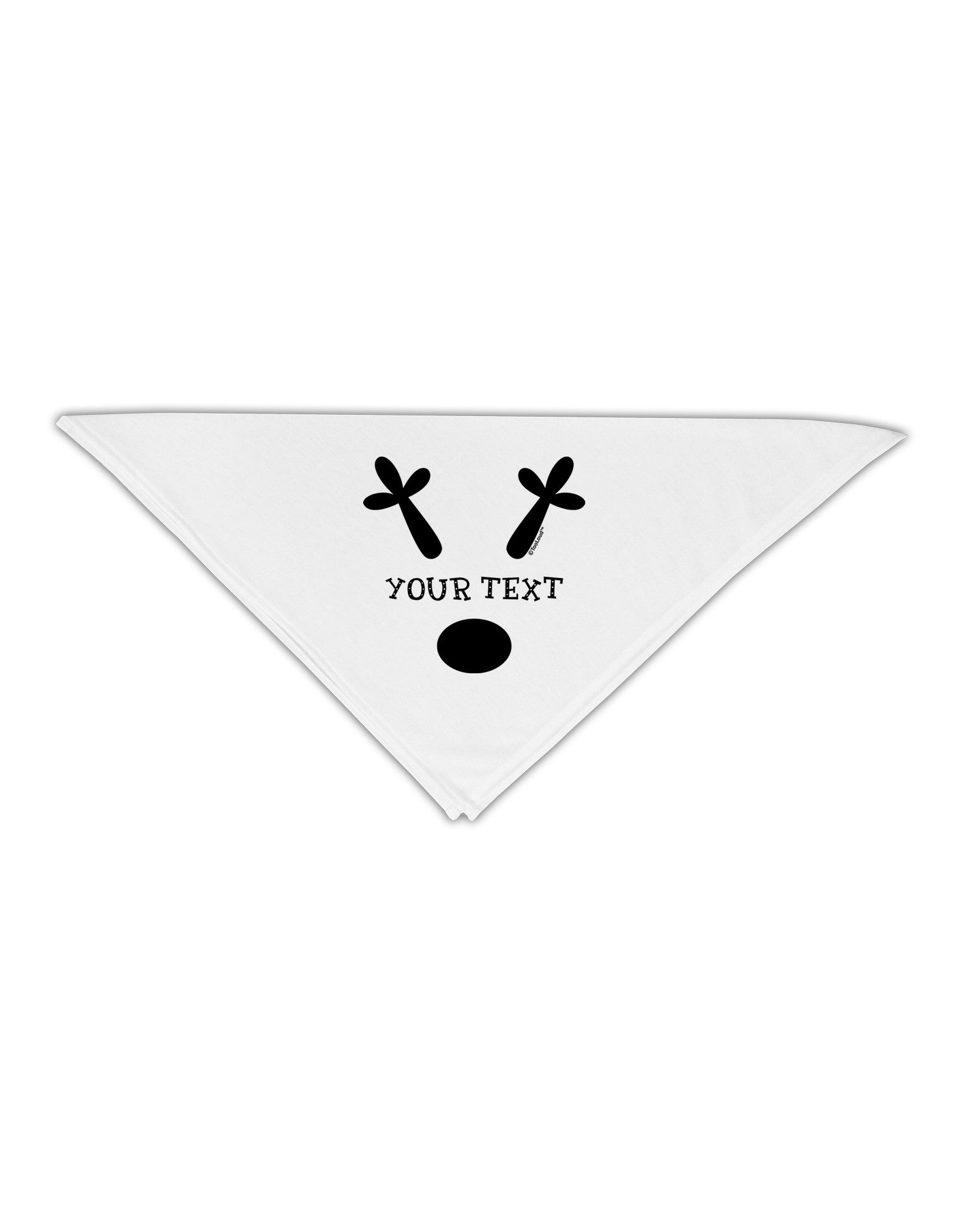 Personalized Matching Reindeer Family Design - Your Text Adult 19" Square Bandana-Square Bandanas-TooLoud-White-One-Size-Adult-Davson Sales