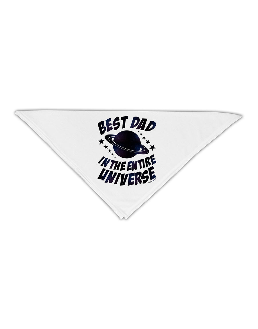 Best Dad in the Entire Universe - Galaxy Print Adult 19&#x22; Square Bandana-Square Bandanas-TooLoud-White-One-Size-Adult-Davson Sales