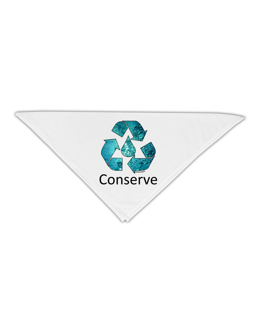 Water Conservation Text Adult 19&#x22; Square Bandana by TooLoud-Square Bandanas-TooLoud-White-One-Size-Adult-Davson Sales