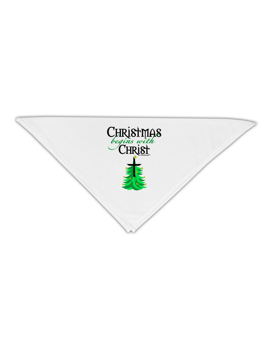 Begins With Christ Adult 19&#x22; Square Bandana-Square Bandanas-TooLoud-White-One-Size-Adult-Davson Sales
