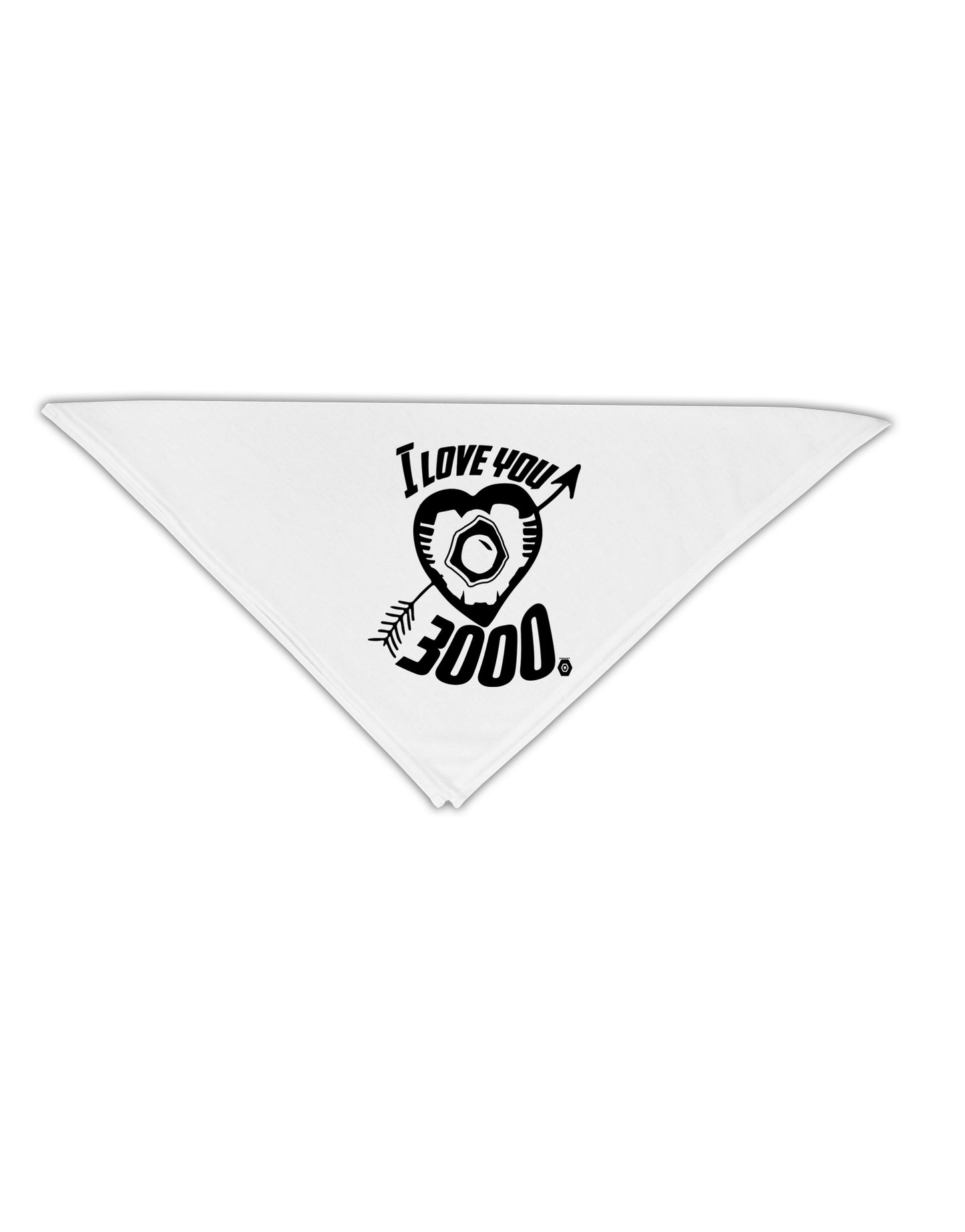 TooLoud I Love You 3000 Adult 19" Square Bandana-Bandanas-TooLoud-White-One-Size-Adult-Davson Sales