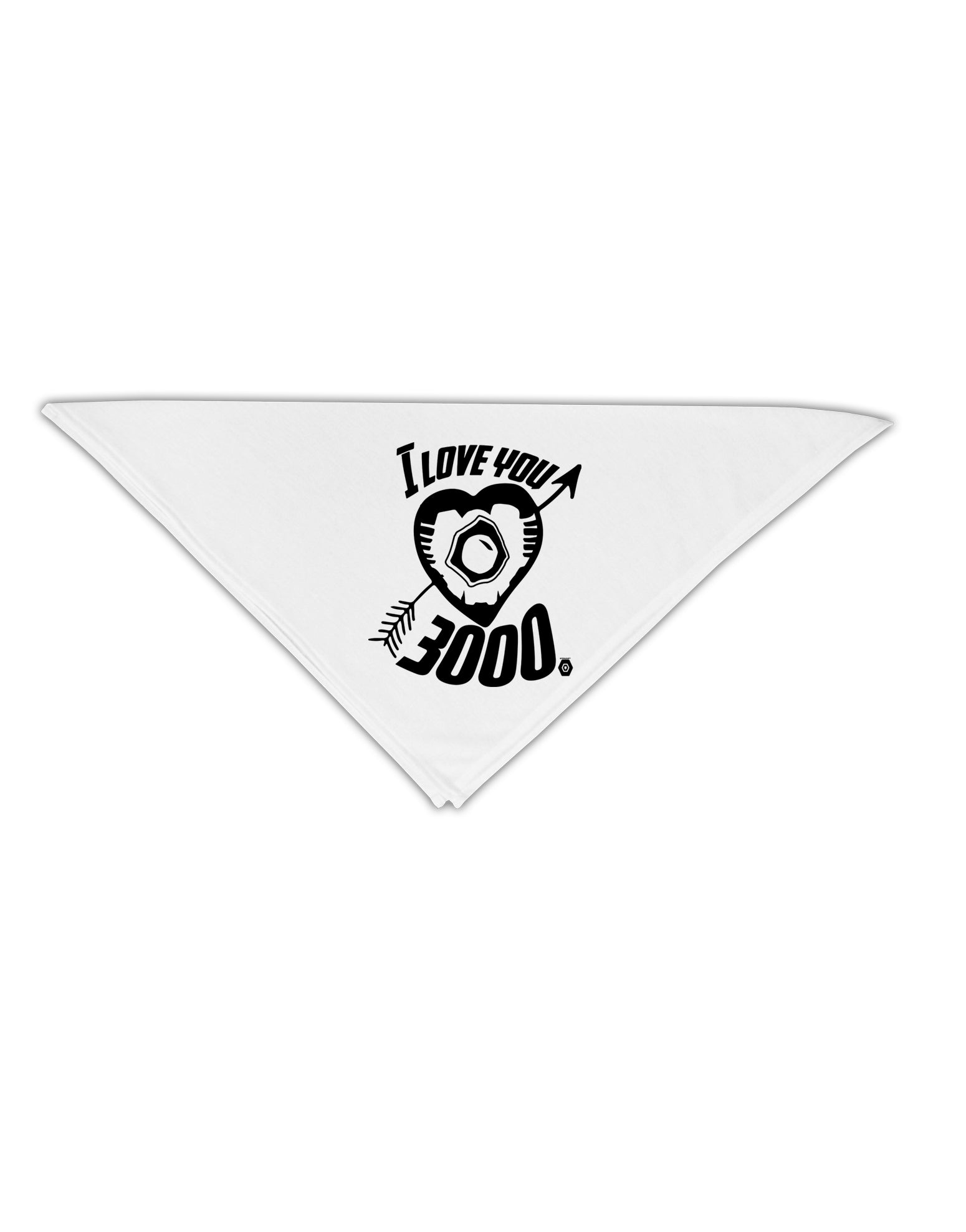TooLoud I Love You 3000 Adult 19" Square Bandana-Bandanas-TooLoud-White-One-Size-Adult-Davson Sales