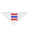 Merica Merica Merica - Red and Blue Adult 19&#x22; Square Bandana-Square Bandanas-TooLoud-White-One-Size-Adult-Davson Sales