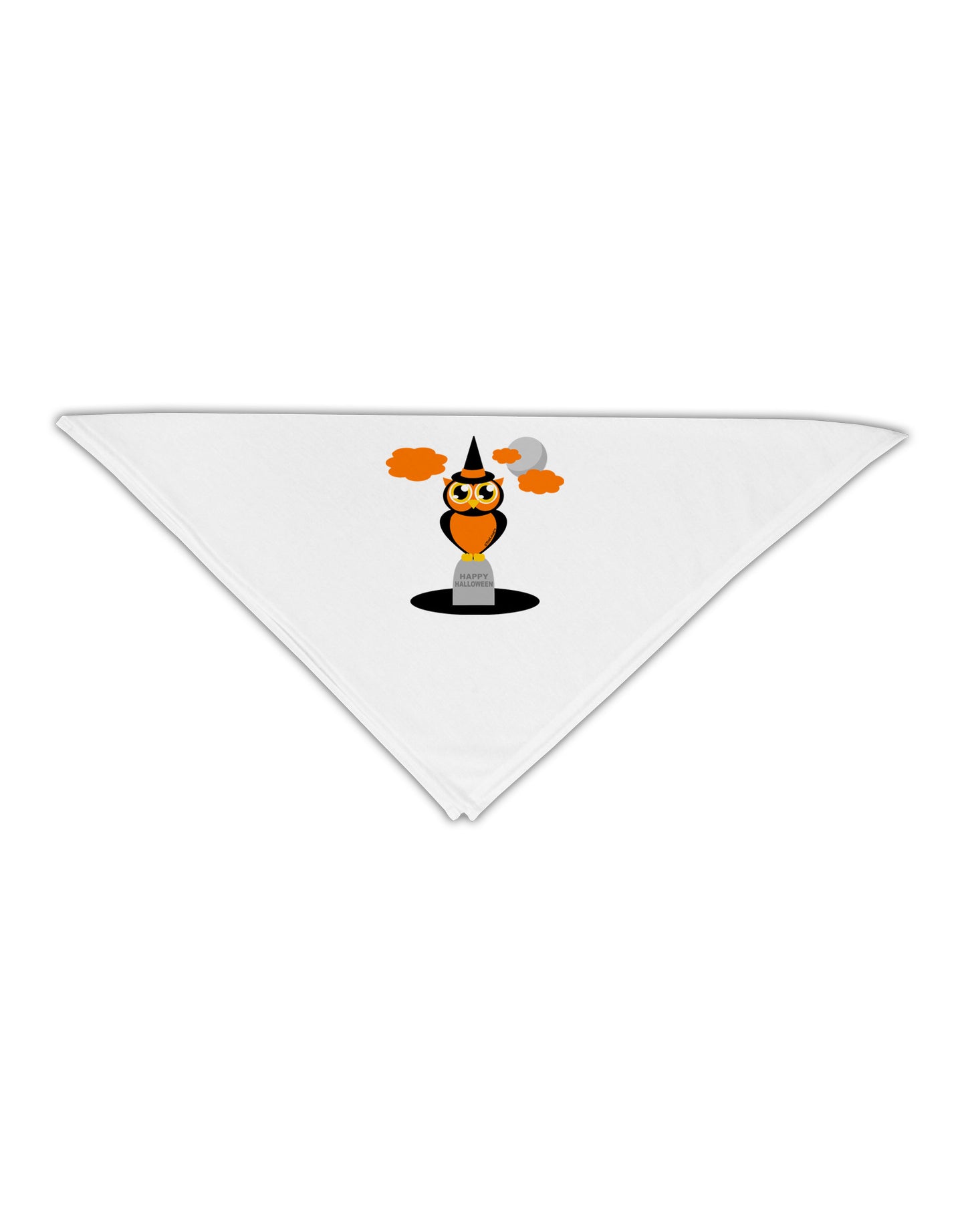 Owl Orange Adult 19" Square Bandana-Square Bandanas-TooLoud-White-One-Size-Adult-Davson Sales