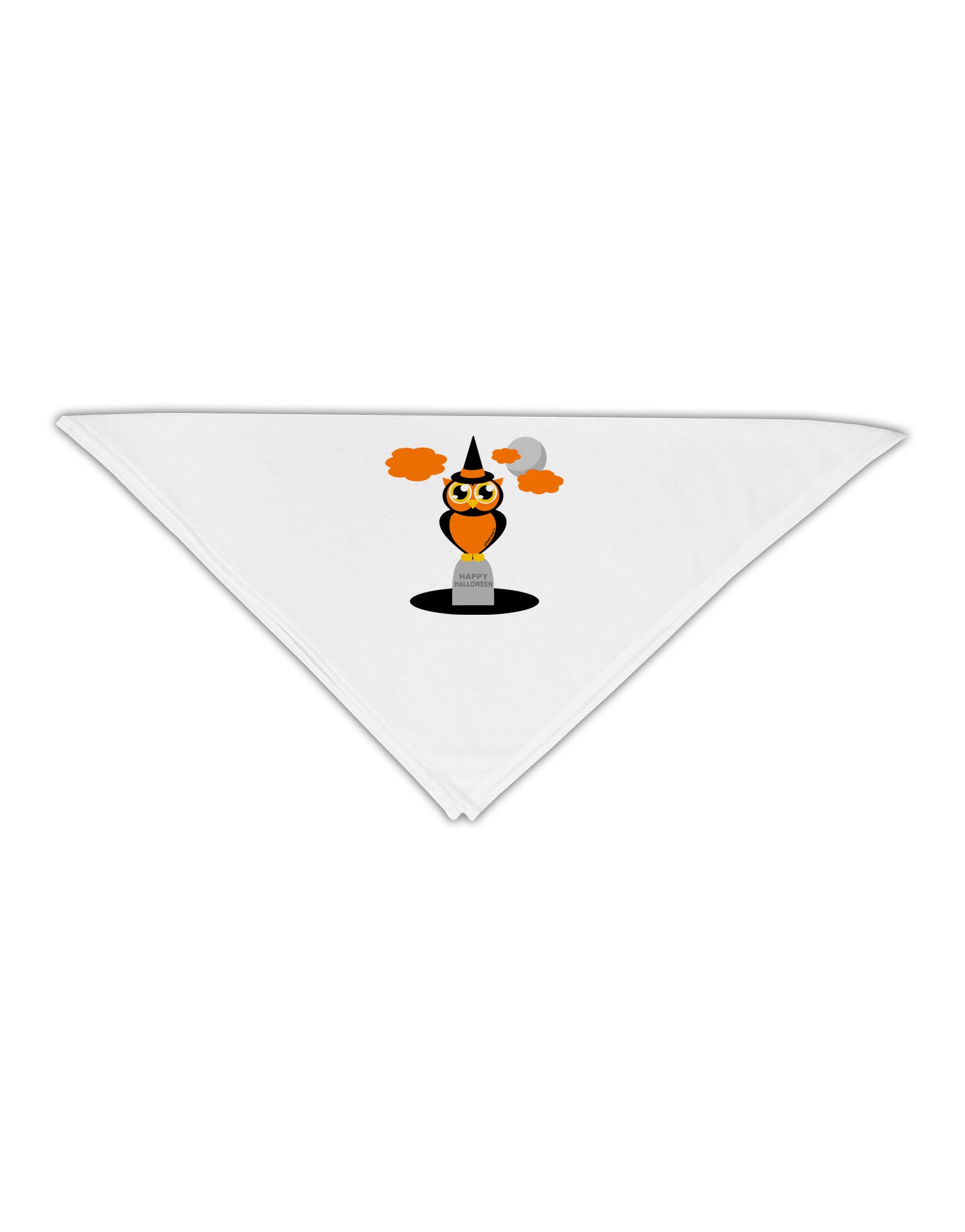 Owl Orange Adult 19" Square Bandana-Square Bandanas-TooLoud-White-One-Size-Adult-Davson Sales