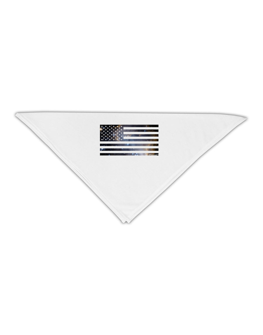 American Flag Galaxy Adult 19&#x22; Square Bandana by TooLoud-Square Bandanas-TooLoud-White-One-Size-Adult-Davson Sales