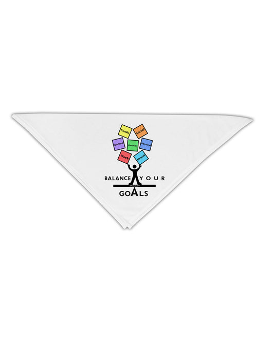 Balance Your Goals Adult 19&#x22; Square Bandana-Square Bandanas-TooLoud-White-One-Size-Adult-Davson Sales