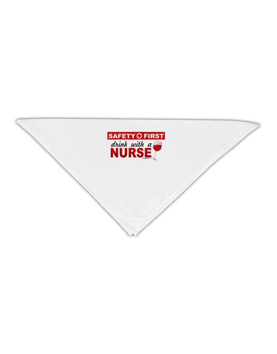 Drink With A Nurse Adult 19" Square Bandana-Square Bandanas-TooLoud-White-One-Size-Adult-Davson Sales