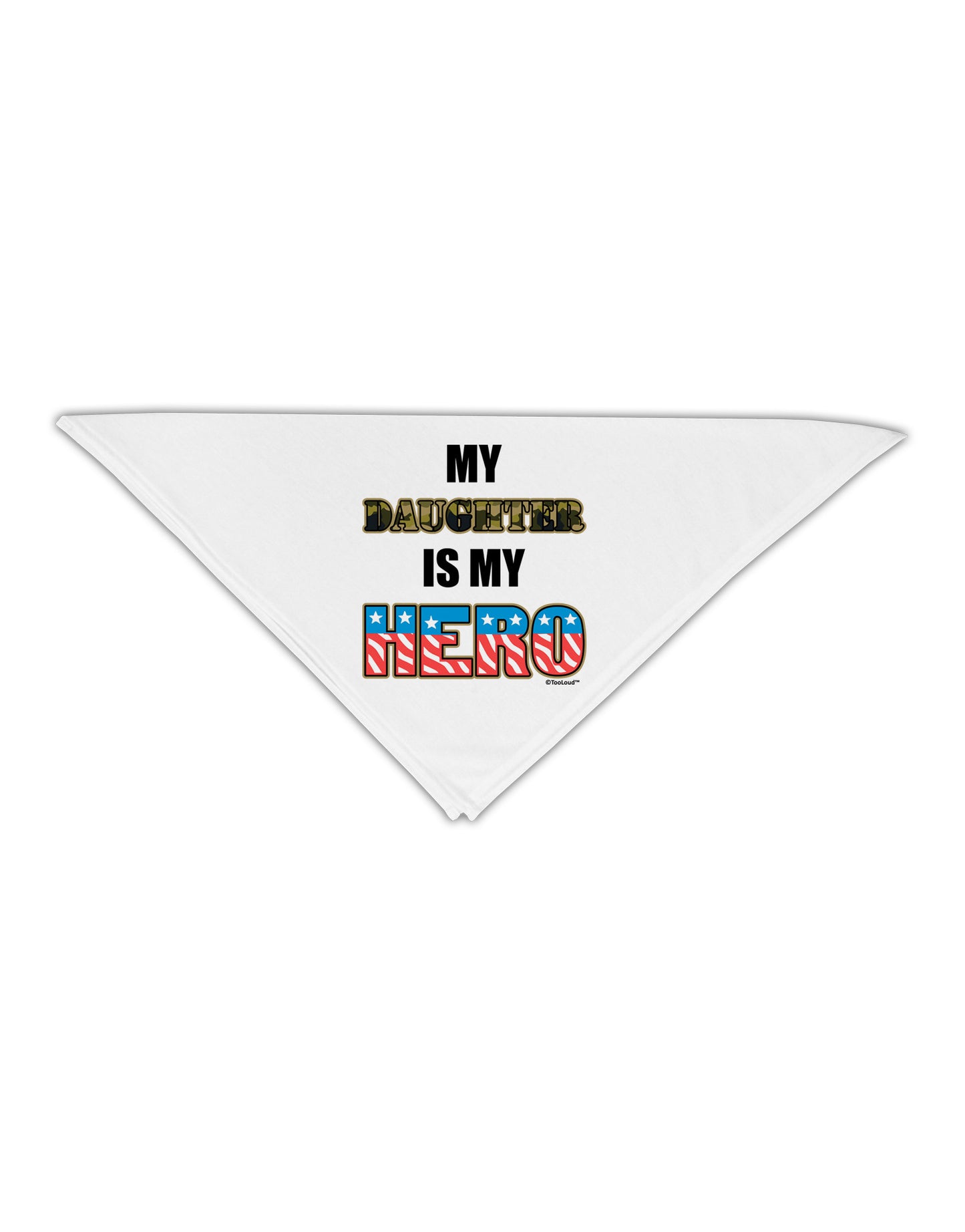 My Daughter is My Hero - Armed Forces Adult 19" Square Bandana by TooLoud-Square Bandanas-TooLoud-White-One-Size-Adult-Davson Sales