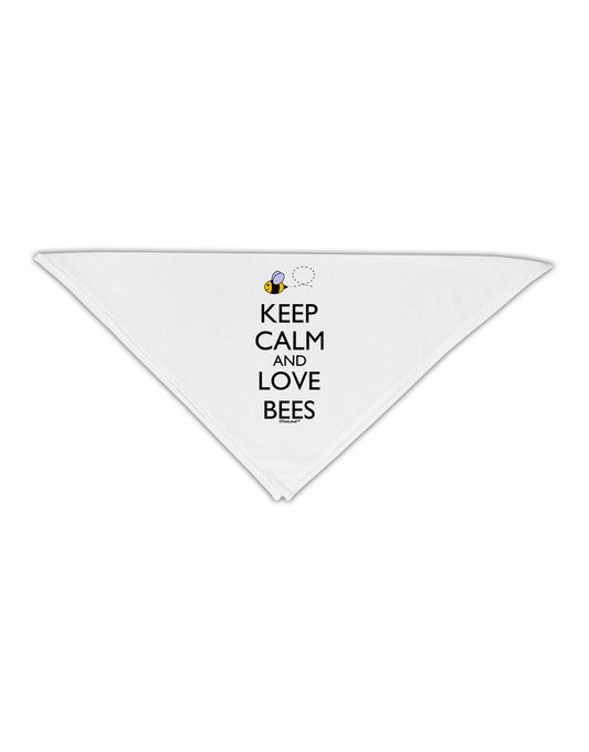 Keep Calm and Love Bees Color Adult 19&#x22; Square Bandana-Square Bandanas-TooLoud-White-One-Size-Adult-Davson Sales