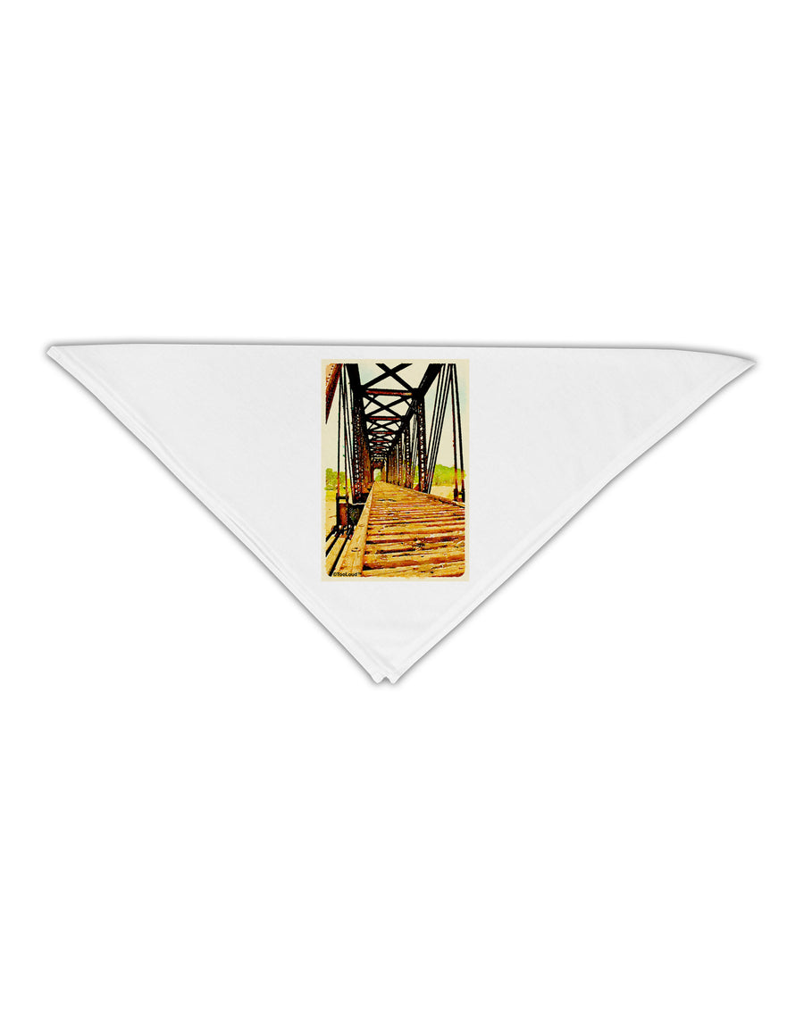 Colorado Bridge Watercolor Adult 19&#x22; Square Bandana-Square Bandanas-TooLoud-White-One-Size-Adult-Davson Sales