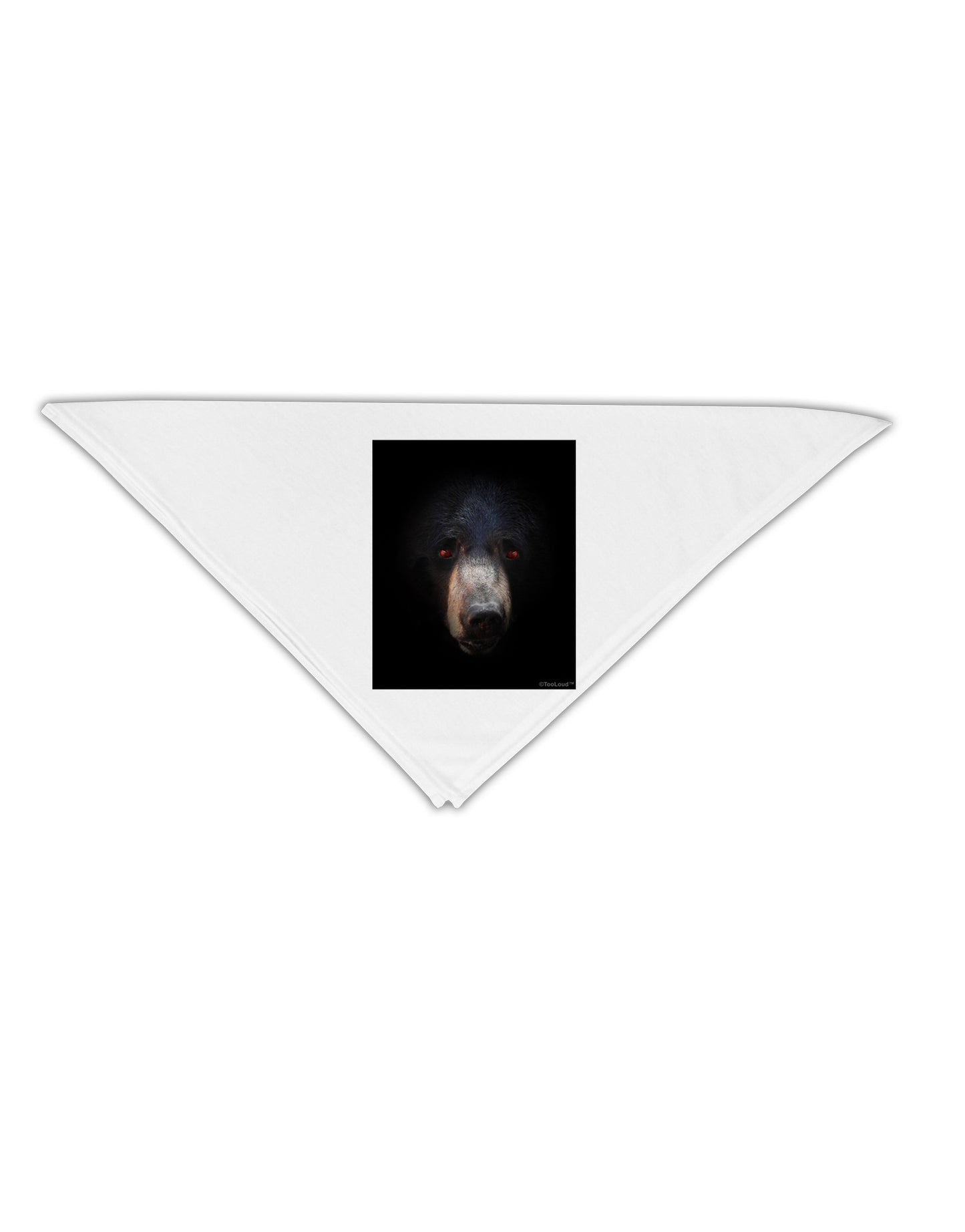 Scary Black Bear Adult 19&#x22; Square Bandana-Square Bandanas-TooLoud-White-One-Size-Adult-Davson Sales