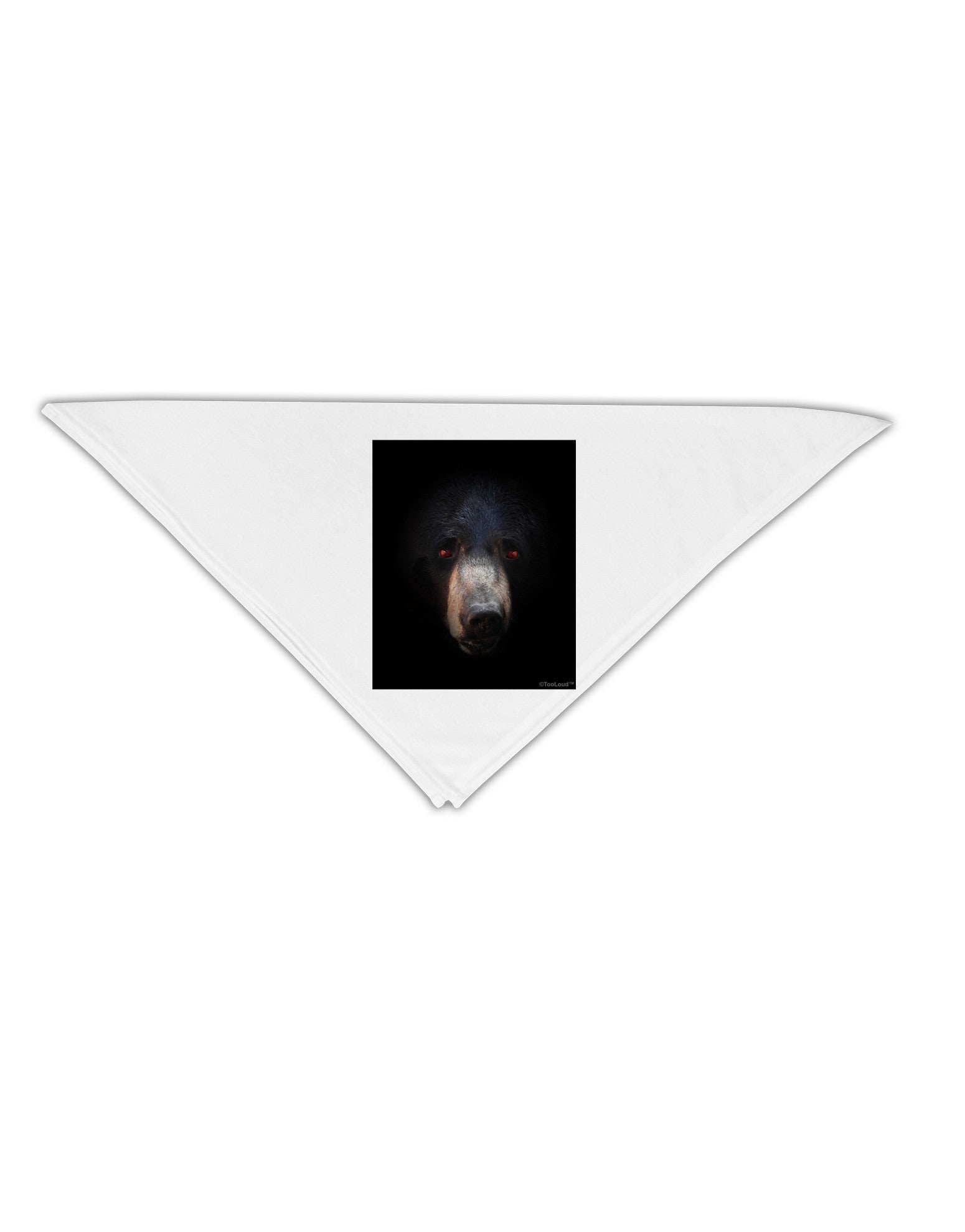 Scary Black Bear Adult 19&#x22; Square Bandana-Square Bandanas-TooLoud-White-One-Size-Adult-Davson Sales