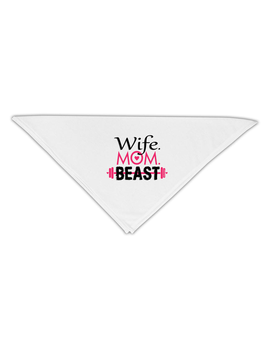 Wife Mom Beast Adult 19&#x22; Square Bandana-Square Bandanas-TooLoud-White-One-Size-Adult-Davson Sales