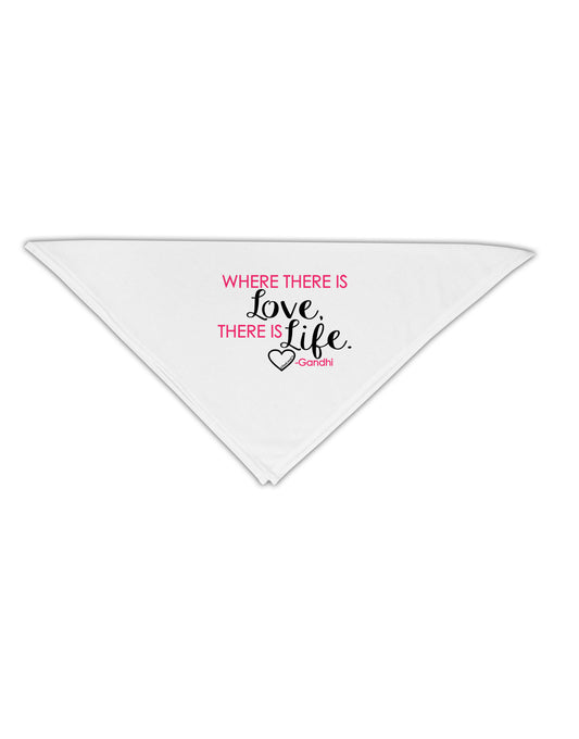 TooLoud Where There Is Love Gandhi Adult 19&#x22; Square Bandana-Square Bandanas-TooLoud-White-One-Size-Adult-Davson Sales