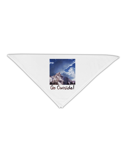 Go Outside Mountain Adult 19&#x22; Square Bandana by TooLoud-Square Bandanas-TooLoud-White-One-Size-Adult-Davson Sales