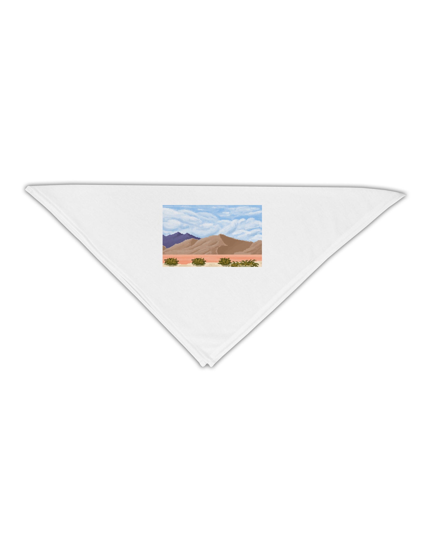 Pixel Landscape - Desert Adult 19" Square Bandana-Square Bandanas-TooLoud-White-One-Size-Adult-Davson Sales
