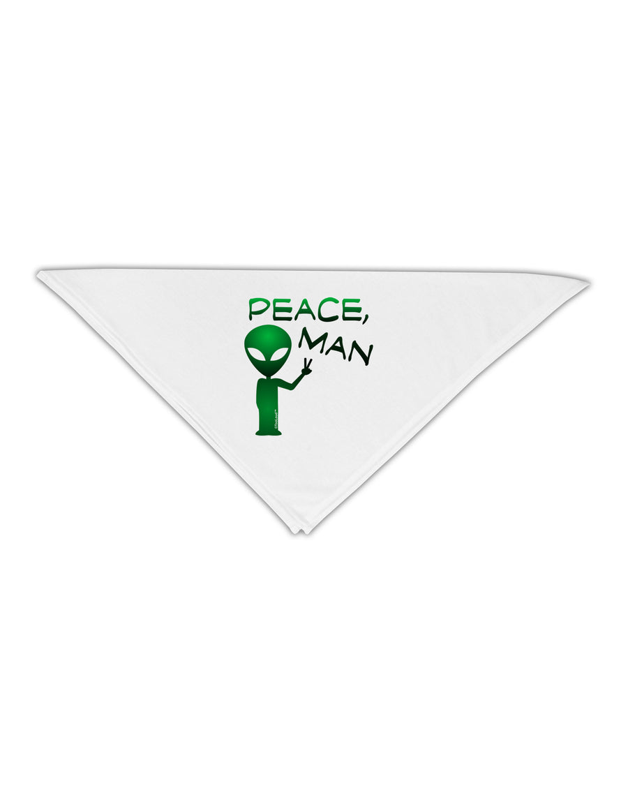 Peace Man Alien Adult 19" Square Bandana-Square Bandanas-TooLoud-White-One-Size-Adult-Davson Sales