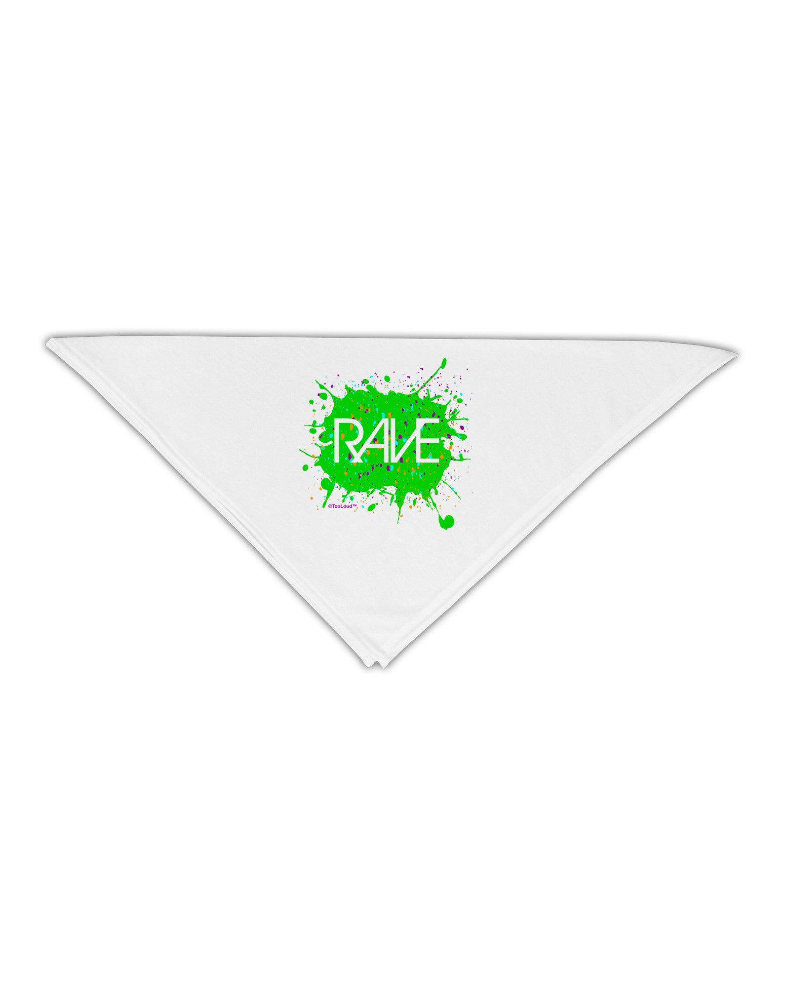 Rave Splatter Green Adult 19" Square Bandana-Square Bandanas-TooLoud-White-One-Size-Adult-Davson Sales