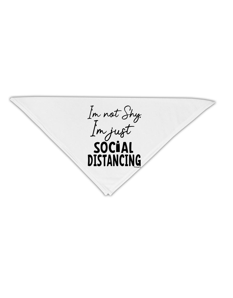 I'm not Shy I'm Just Social Distancing Adult 19 Inch Square Bandana-Bandanas-TooLoud-White-One-Size-Adult-Davson Sales