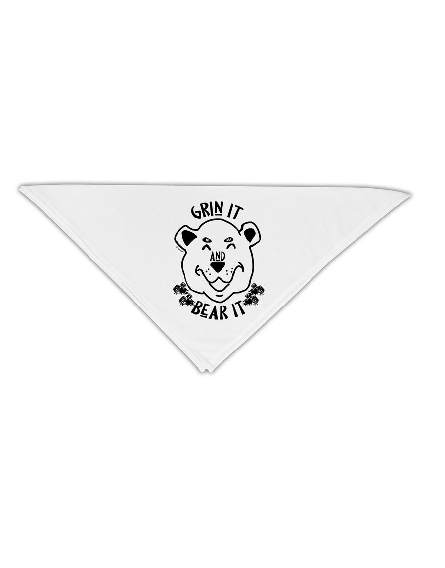 Grin and bear it Adult 19 Inch Square Bandana-Bandanas-TooLoud-White-One-Size-Adult-Davson Sales