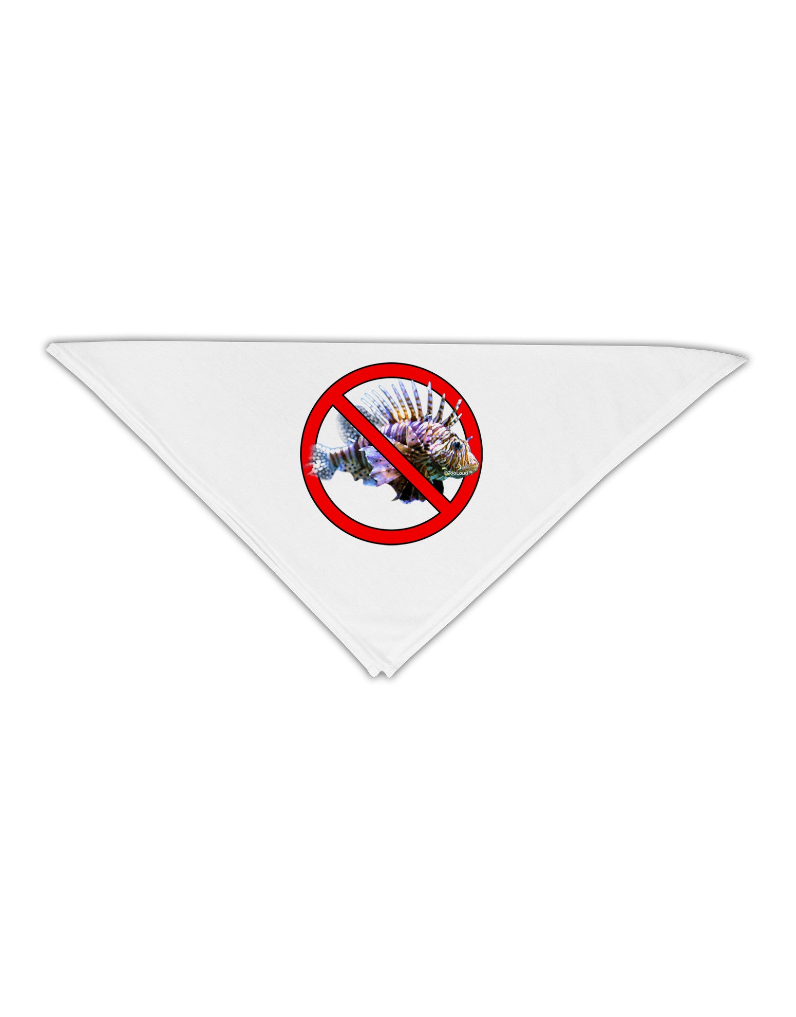 No Lionfish Adult 19" Square Bandana-Square Bandanas-TooLoud-White-One-Size-Adult-Davson Sales