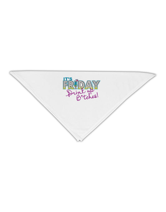 It's Friday - Drink Up Adult 19&#x22; Square Bandana-Square Bandanas-TooLoud-White-One-Size-Adult-Davson Sales