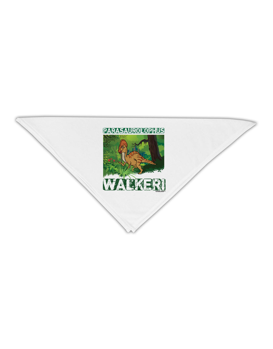 Parasaurolophus Walkeri - With Name Adult 19" Square Bandana-Square Bandanas-TooLoud-White-One-Size-Adult-Davson Sales