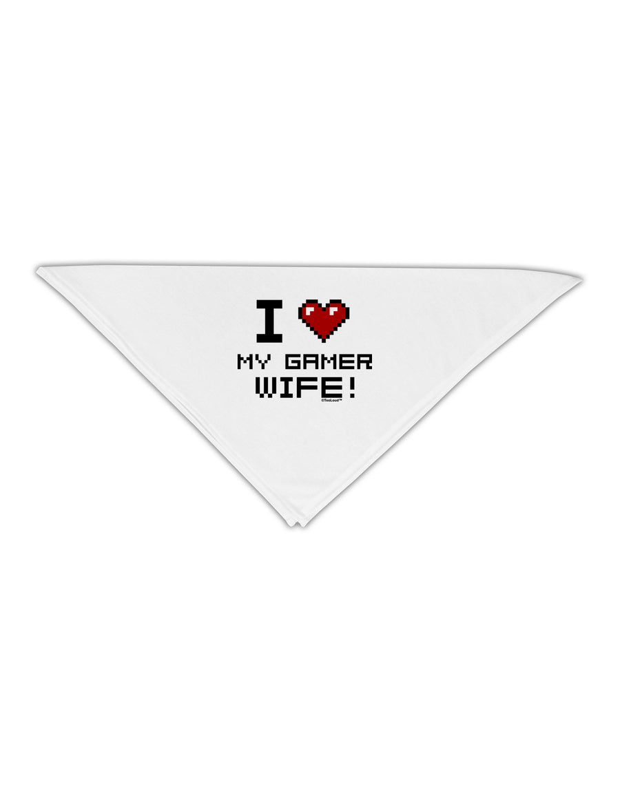 I Heart My Gamer Wife Adult 19&#x22; Square Bandana-Square Bandanas-TooLoud-White-One-Size-Adult-Davson Sales