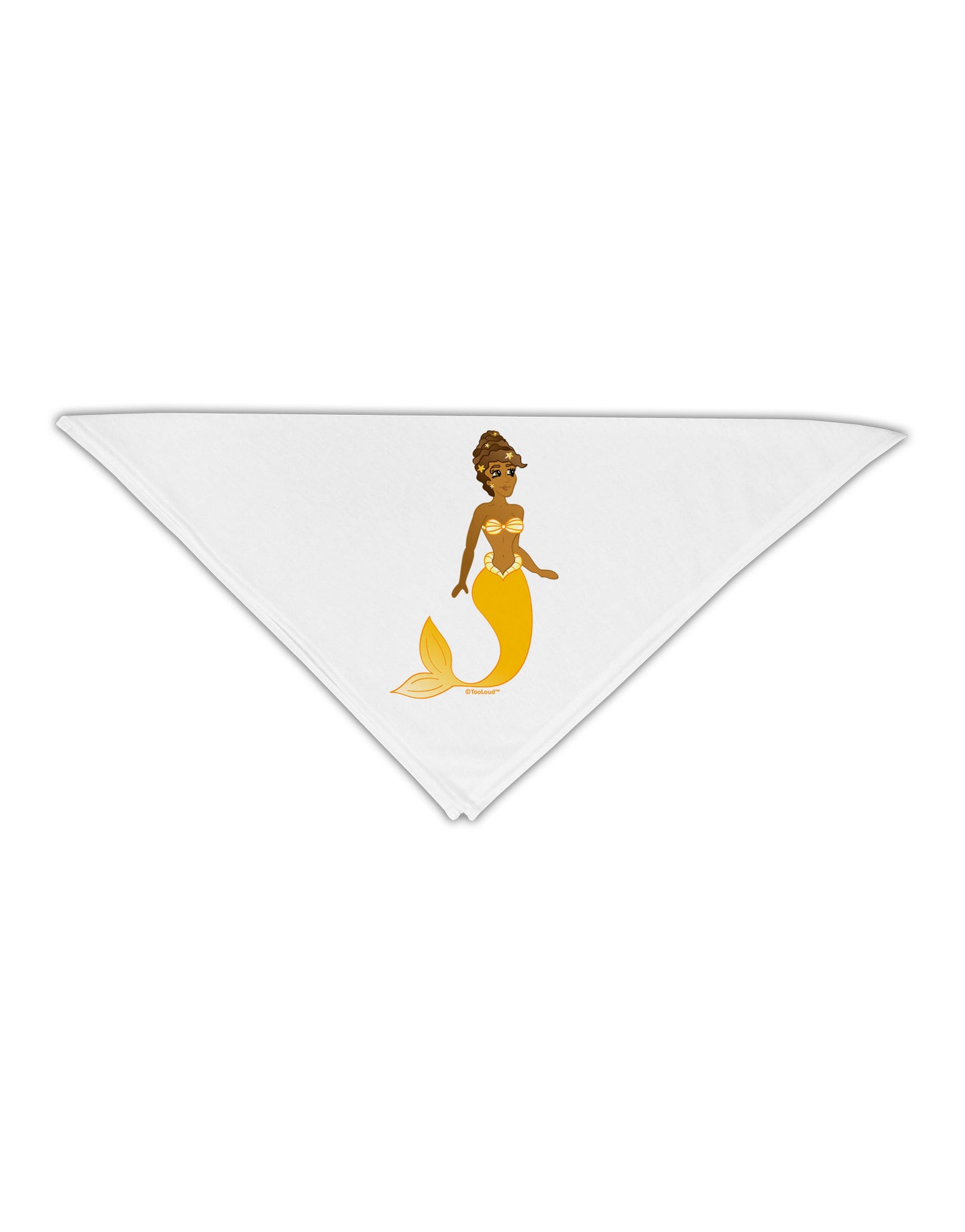 Mermaid Design - Yellow Adult 19" Square Bandana-Square Bandanas-TooLoud-White-One-Size-Adult-Davson Sales