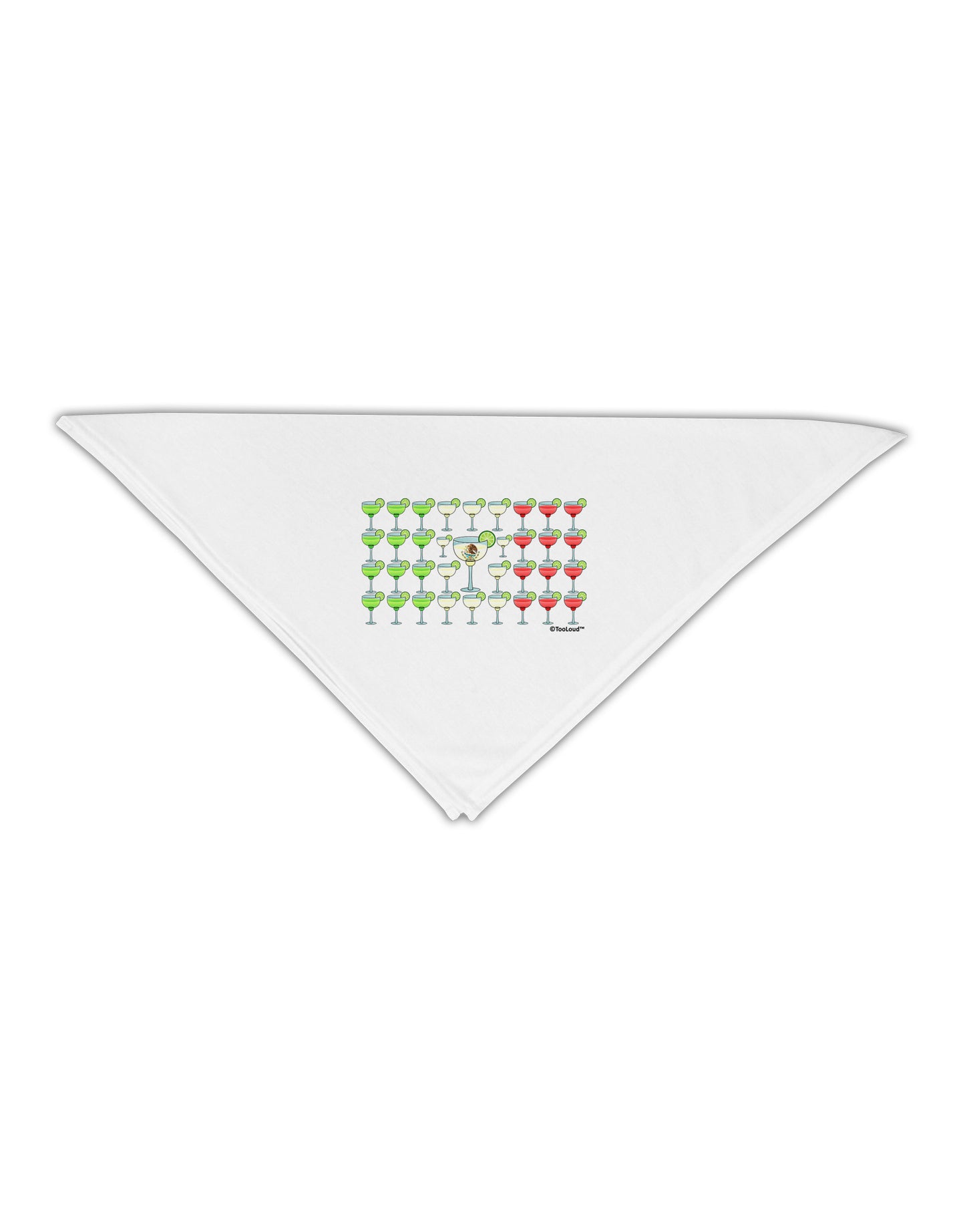 Mexican Flag of Margaritas Adult 19" Square Bandana by TooLoud-Square Bandanas-TooLoud-White-One-Size-Adult-Davson Sales